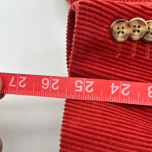 Alan Flusser Corduroy Blazer Rust Orange 44R Academia Professor Preppy Work - Picture 13 of 14